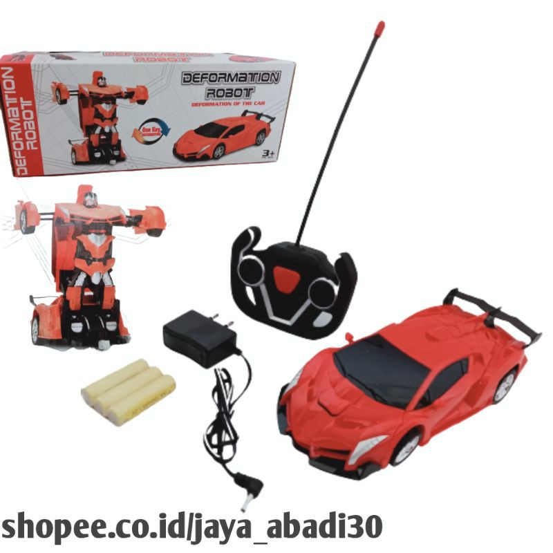 MAINAN MOBIL REMOTE CONTROL SEDAN LAMBORGHINI BISA JADI ROBOT TRANSFORMER DEFORMATION ROBOT 5229