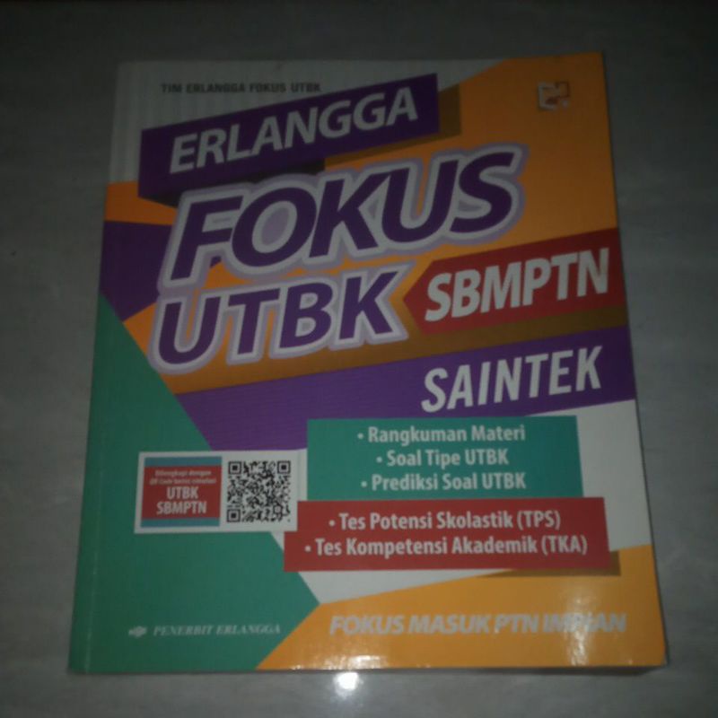 preloved-ORIGINAL BUKU ERLANGGA FOKUS UTBK SBMPTN (SAINTEK)