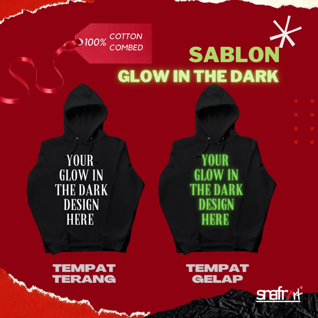 [SABLON NYALA DALAM GELAP] SABLON HOODIE GLOW IN THE DARK
