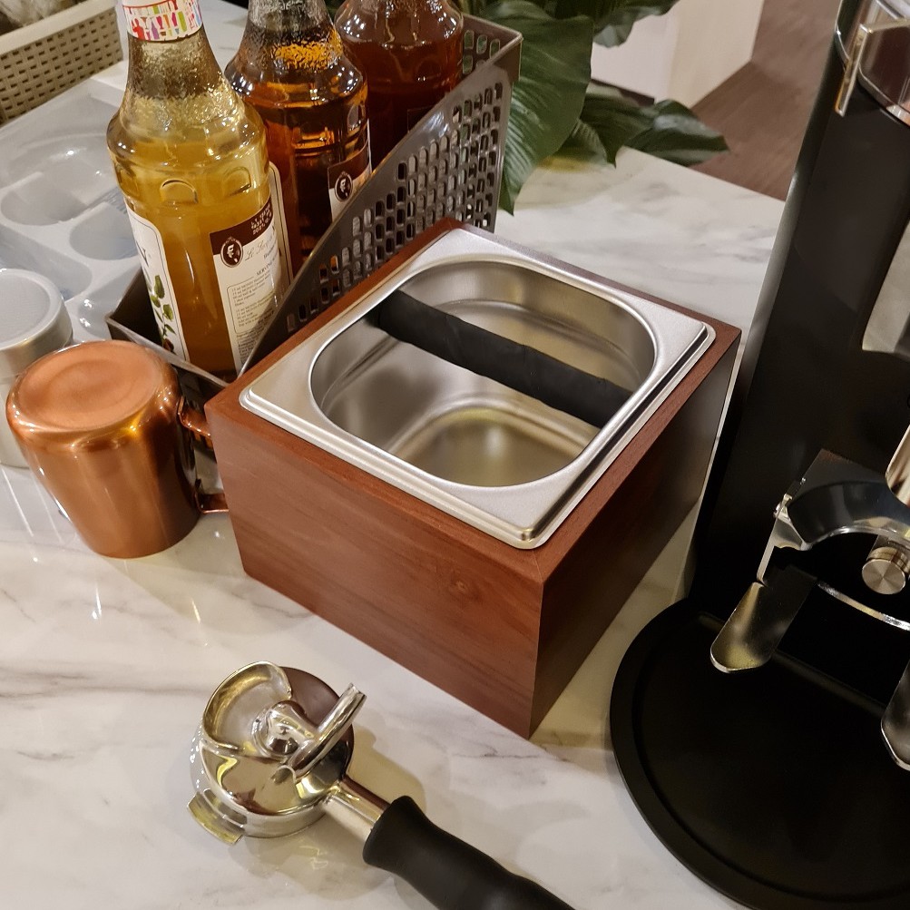 Handmade Wood Coffee Knock Box Sensa Koffie - Tempat Kayu untuk Ampas Kopi