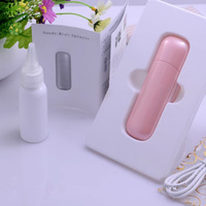 BWDG  Alat Semprot Wajah Mini Nano Emily Handy Mist Sprayer Menjaga Makeup Melembabkan Muka Pink