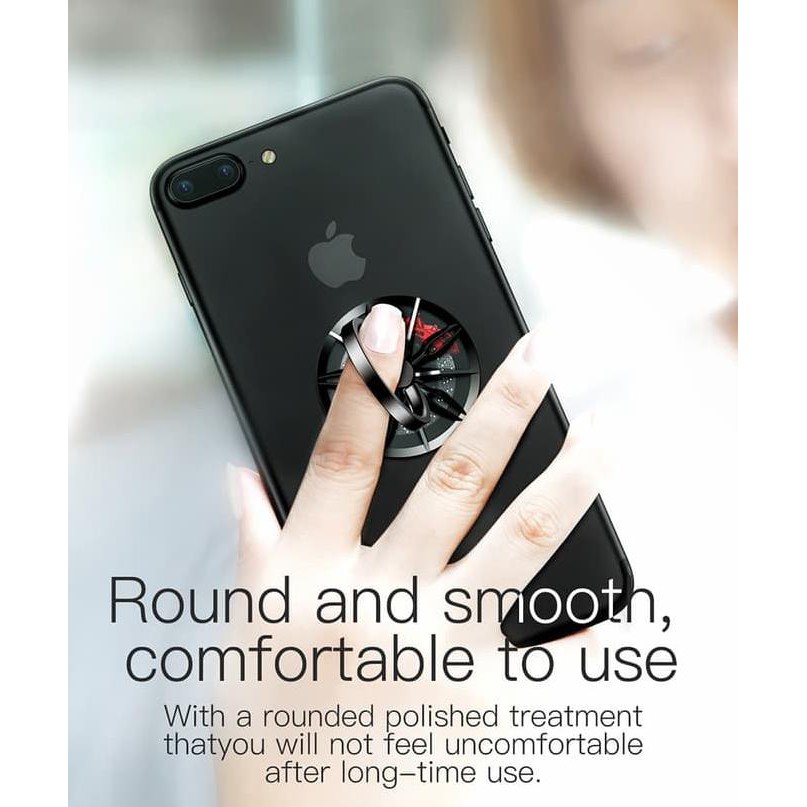BASEUS WHEEL RING BRACKET GYRO ROTARY FINGER HOLDER IPHONE SAMSUNG - TEN PC