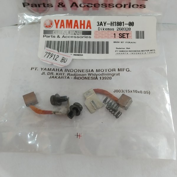 Kol Stater Statar Arang Stater Kecil Brush Set Yamaha Mio J Jupiter Alfa F1ZR ORI ASLI 3AY-H1801
