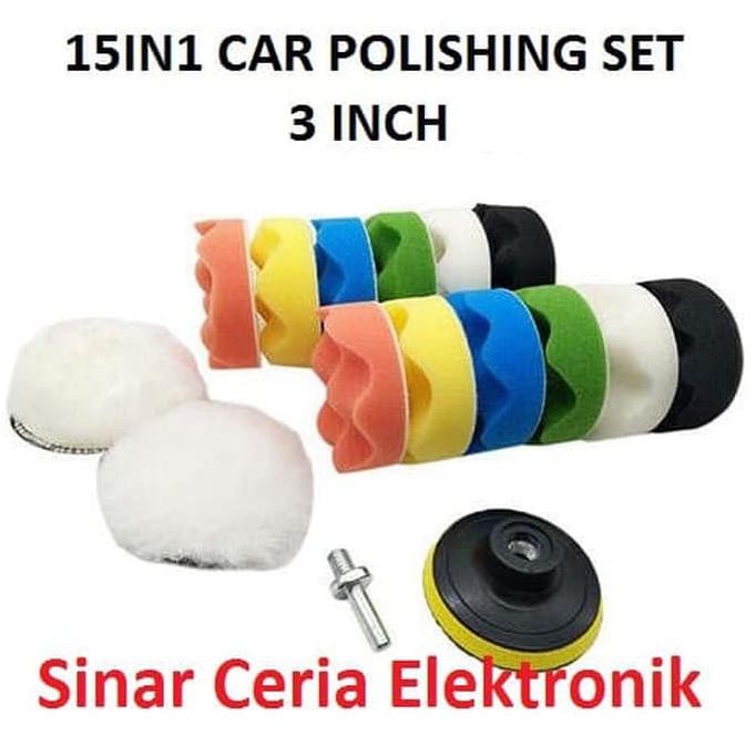 ALAT BUSA SPON POLES MOBIL MOTOR PAD VELCRO DRILL M10 3 INCH 3" 16in1 sincer02