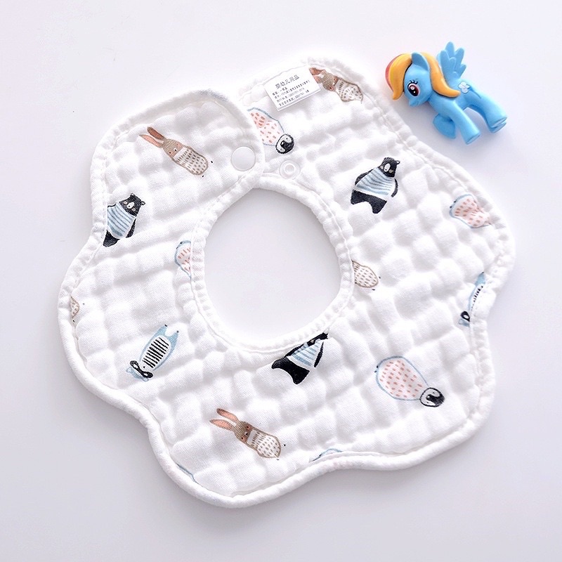 Leleoncare Baby Bibs Cotton Halus Celemek Makan Minum MPASI Bayi Bib Tadah Air Liur Muslin