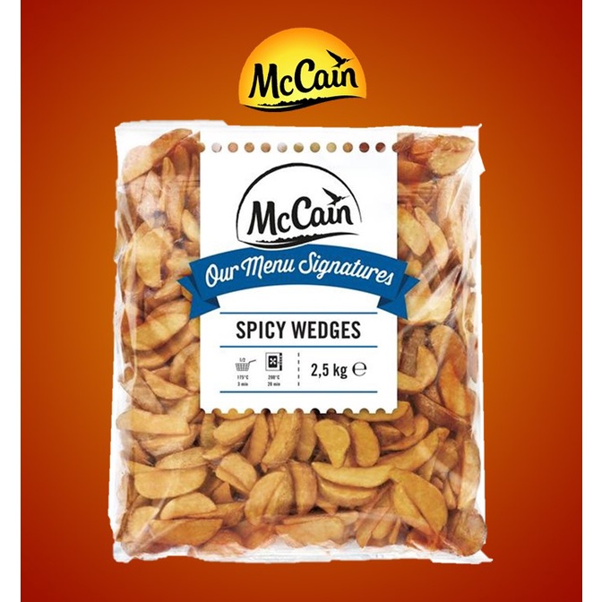 

Kentang McCain Spicy Wedges (2.5Kg Per Pack) JB