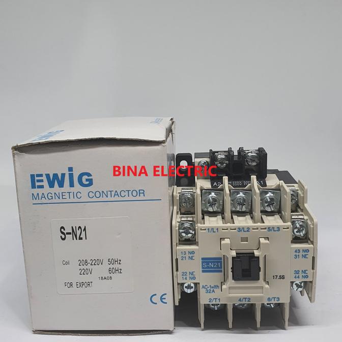Magnetic Contactor Ewig S-N21 3P 32A / Kontaktor Ewig SN21 SN-21