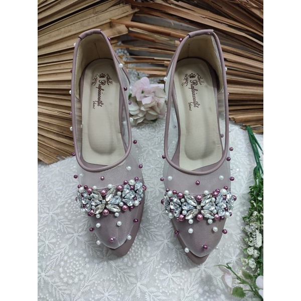 sepatu rafaizoutfit model violia Mauve tinggi 10cm