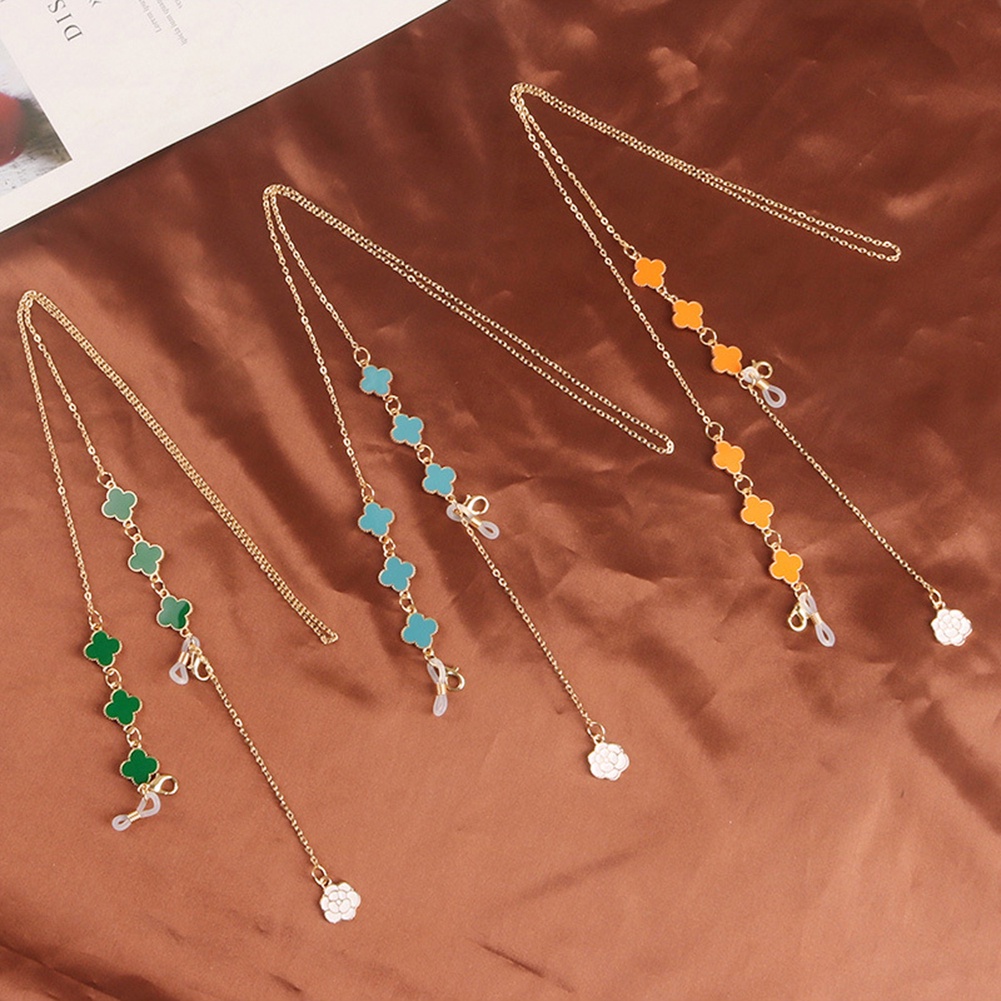 Mask extendermask lanyardglasses chainmask comfort beltglasses decoration chain ew fashion adjustable mask anti-lost chainheadphone lanyardfour-leaf clover pendant decoration chain -OW-