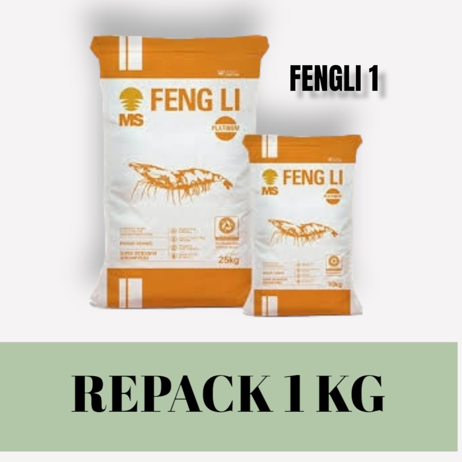 FENGLI 1 1KG PAKAN TENGGELAM PELET UDANG LOBSTER AIR TAWAR