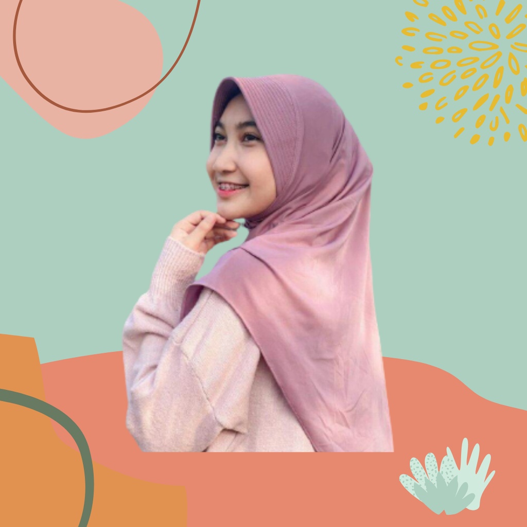 KERUDUNG PANJANG / BERGO JERSEY PREMIUM / BERGO HAMIDAH / HIJAB INSTAN / KERUDUNG SEKOLAH [COD]