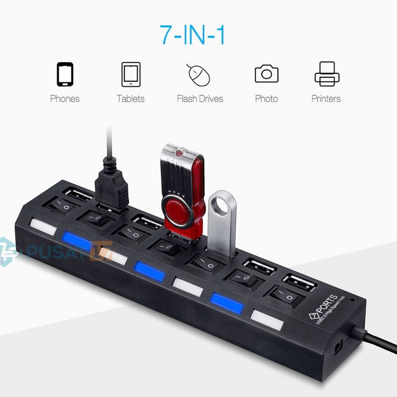 USB HUB 4 PORT ON/OFF / USB  HUB 7 PORT ON/OFF SAMBUNGAN USB 4 USB 7 USB / KABEL USB 4IN1 / KABEL USB 7IN1