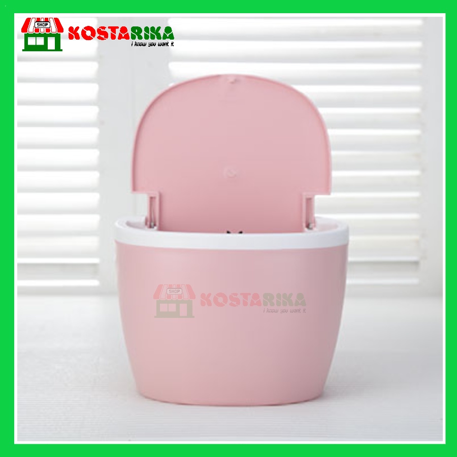 Tempat Sampah Mini YUZHU TY 2441Praktis Simple Bahan Swing Type Trash Bin