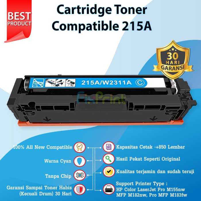 Cartridge Toner Compatible HP 215A W2313A W2312A W2311A W2310A Printer M155nw M182nw M183