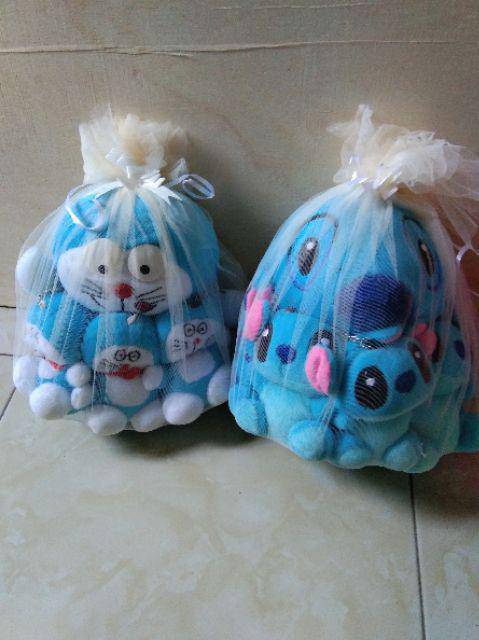 Boneka beranak mini 1 ibu 3 anak