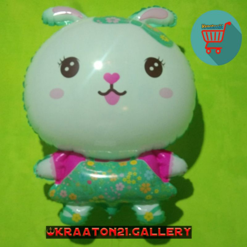 balon kelinci / balon karakter kelinci / balon gas / balon foil / balon helium