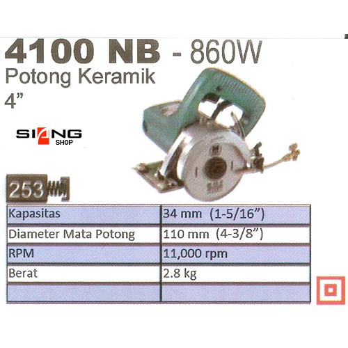 Makita 4100 NB / 4100NB Mesin Potong Keramik