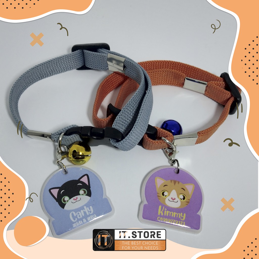 Kalung Kucing Name tag Resin Custom