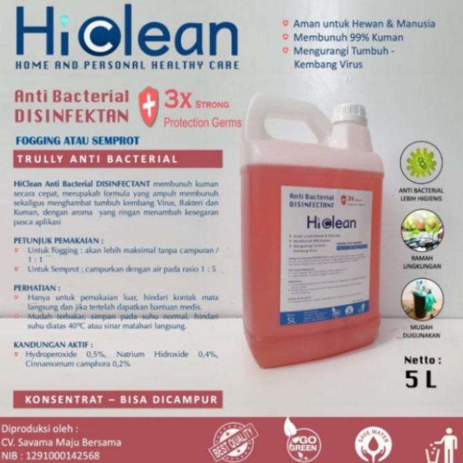 Disinfektan Konsentrat 5 Liter Hiclean