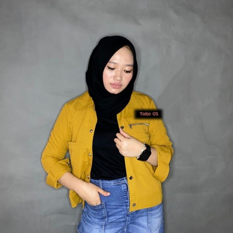 Pocket Parka Kanvas Wanita - Jaket Wanita Kekinian 2021