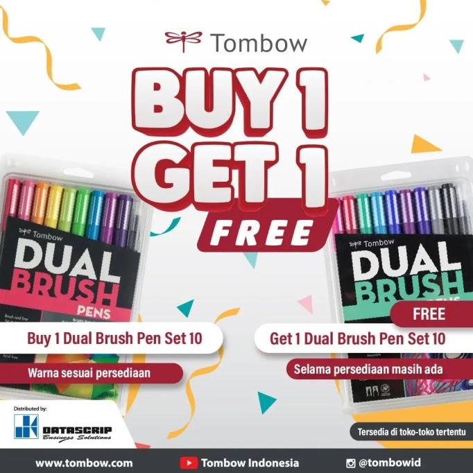 

(BISA COD) BUNDLE SET 20 PCS ABT TOMBOW BRUSHPEN FREE POUCH PROMO Kode 1002