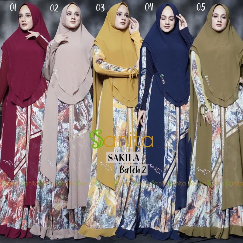 Sakila Set Syari Original By Sanita hijab
