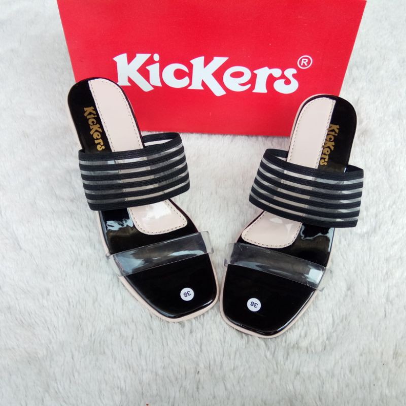 KICKERS SANDAL WANITA Hak Kaca Q10