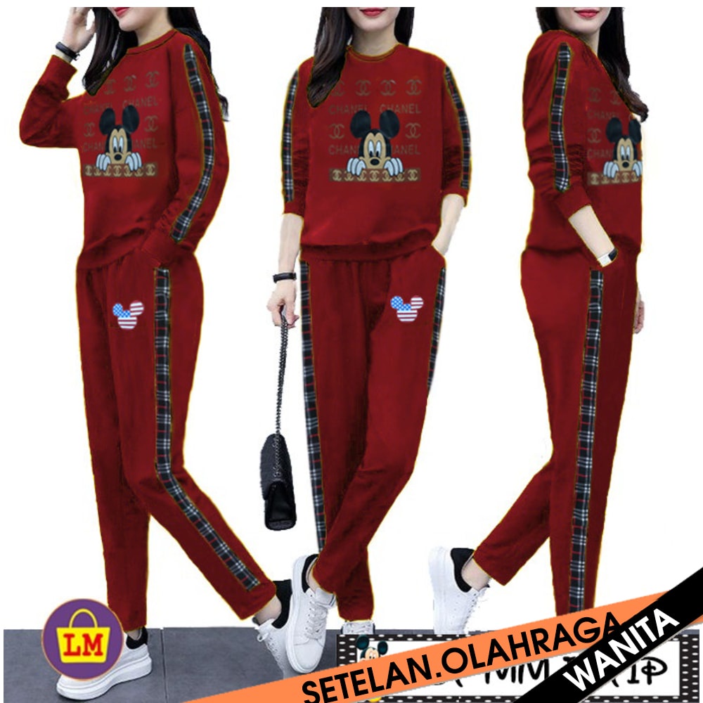 Baju Olahraga Wanita Setelan Senam Muslimah Aerobik Kaos dan Celana Set Olahraga Wanita ARS 03 i.1