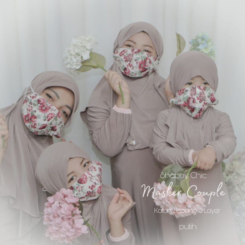 Masker Shabby Chic Mom &amp; Kids Original Narinda Hijab