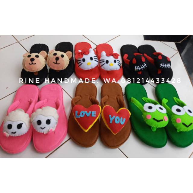Sandal karakter dewasa/sandal lucu /sandal murah