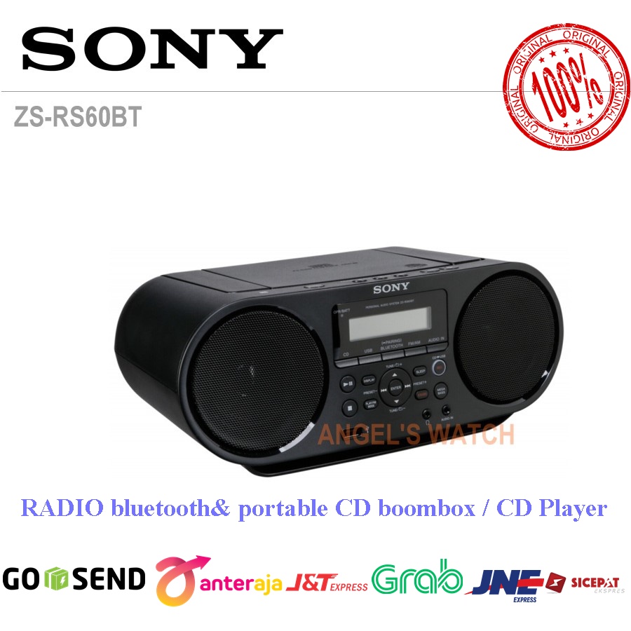 ANGELSWATCH RADIO SONY ZS-RS60BT bluetooth&amp; portable CD boombox Original CD Player Original