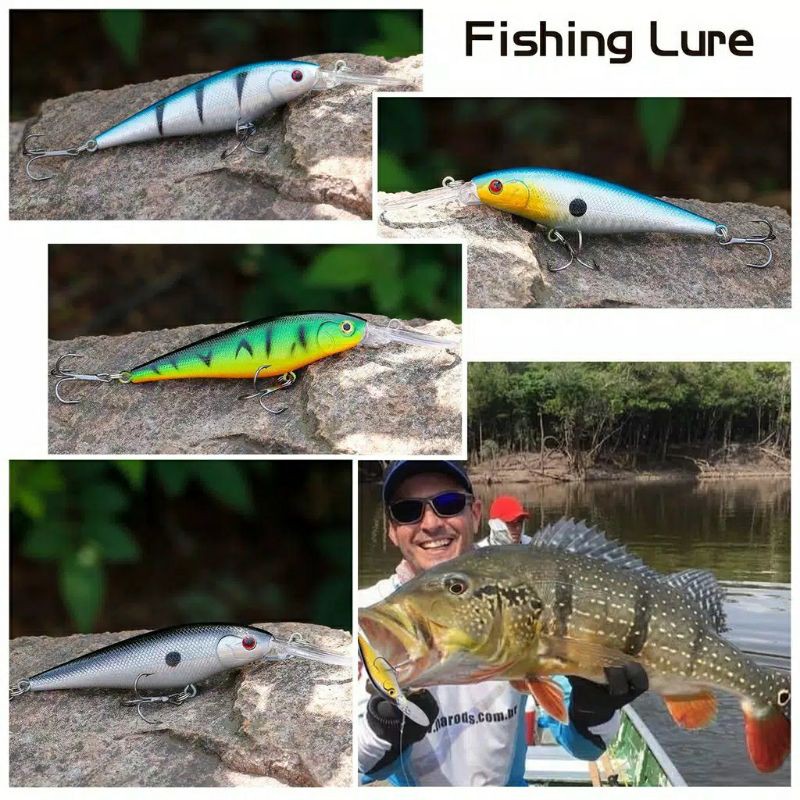 (M06) Minnow Fishing Lure Tungsten Beads Model Wobbler 10.5G 11Cm Artificial Hard Bait