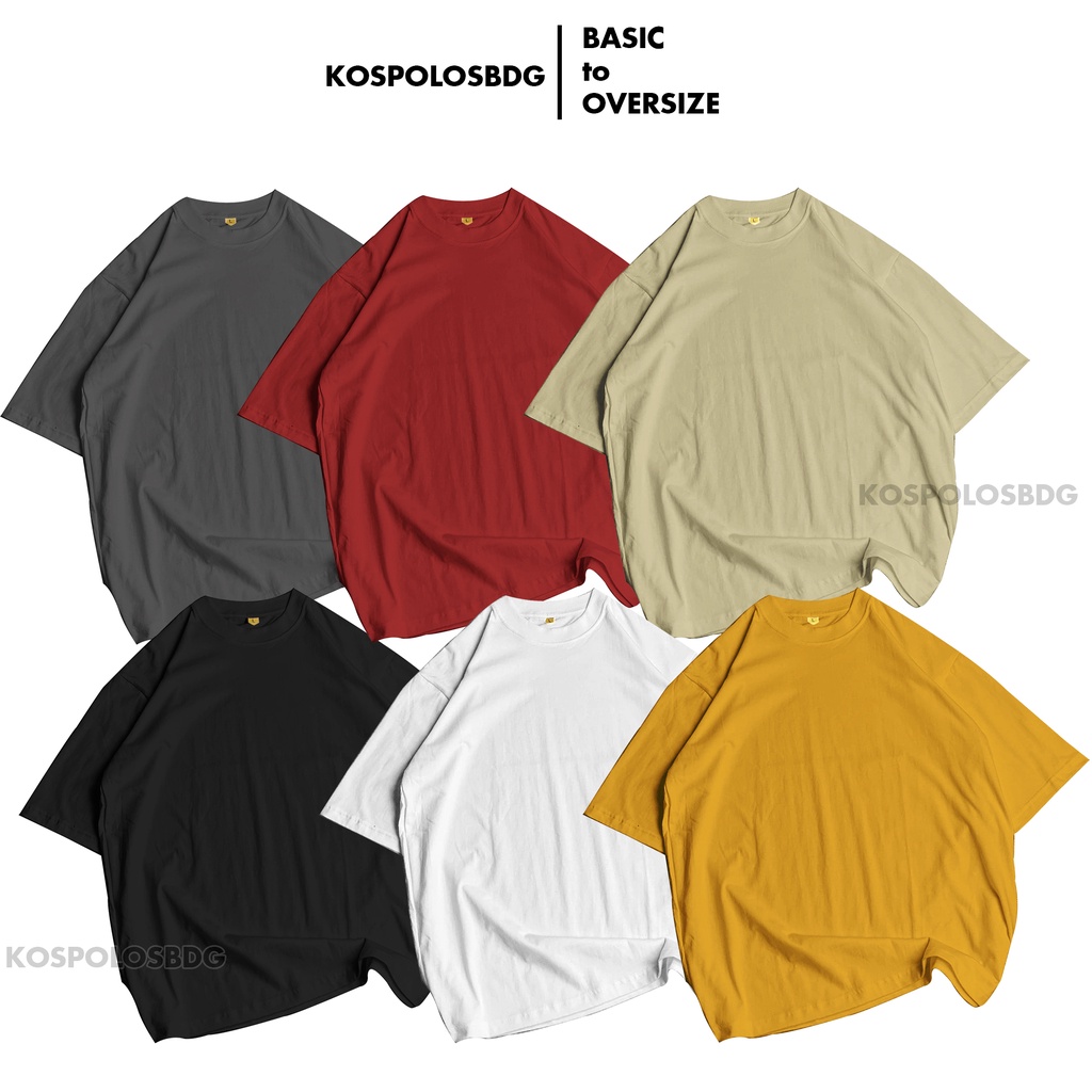 COD KAOS OVERSIZE POLOS(LANGSUNG DARI PABRIK) BAJU JUMBO CASUAL UNISEX CEWEK COWOK