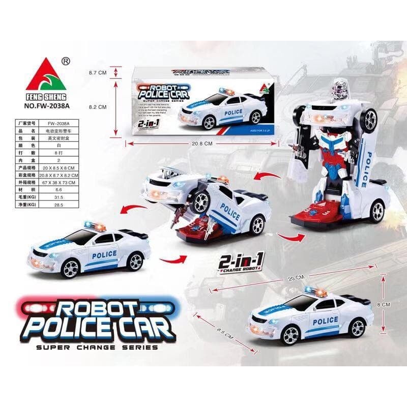 ROBOT TRANSFORM POLISI MOBIL BERUBAH JADI ROBOT - ROBOT POLICE CAR 2in1