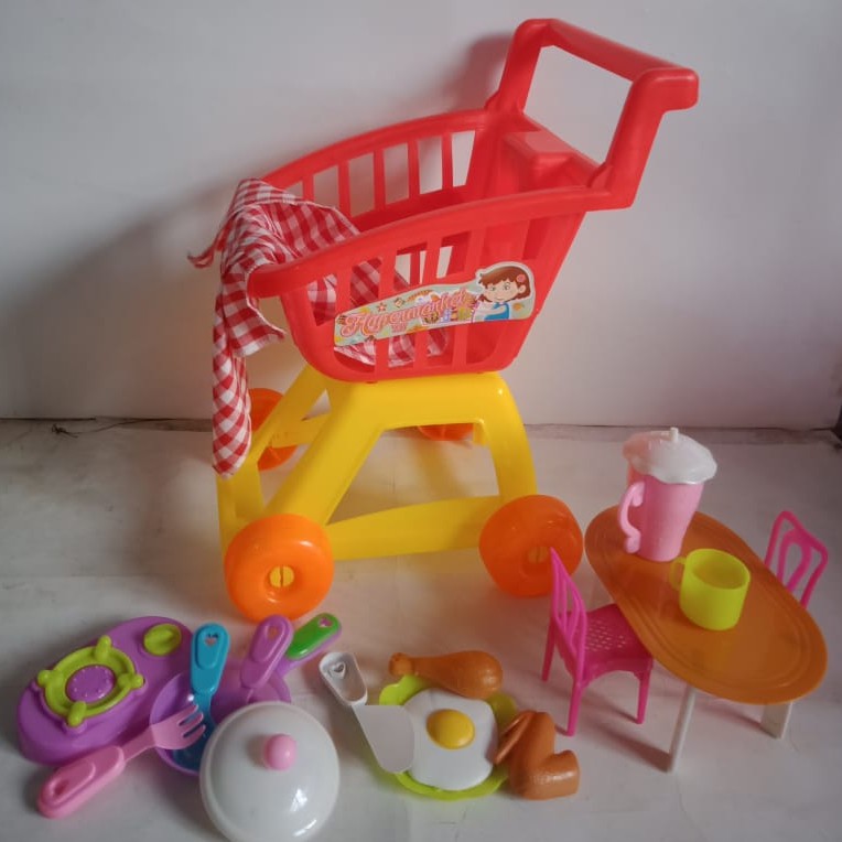 MAINAN MASAK MASAKAN / TROLLEY MAINAN ANAK PIKNIK SET HYPERMART 138