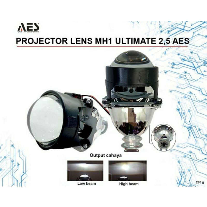 PROJECTOR AES MH1 2.5 IN ULTIMATE BLUELENS GOOD QUALITY I LENSA PROJIE AES MH1 I LENSA PROJECTOR HID