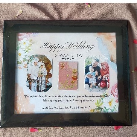 KADO MINIGOLD + BINGKAI DESAIN FOTO/ KADO WEDDING/KADO WISUDA/KADO ULANGTAHUN