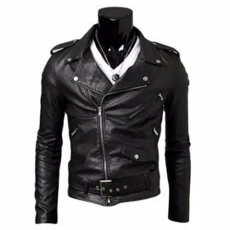 jaket kulit asli garut model jhon ramones