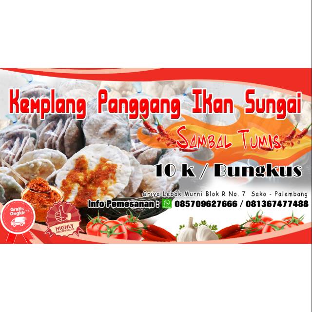 

Kemplang panggang ikan sungai + sambal tumis