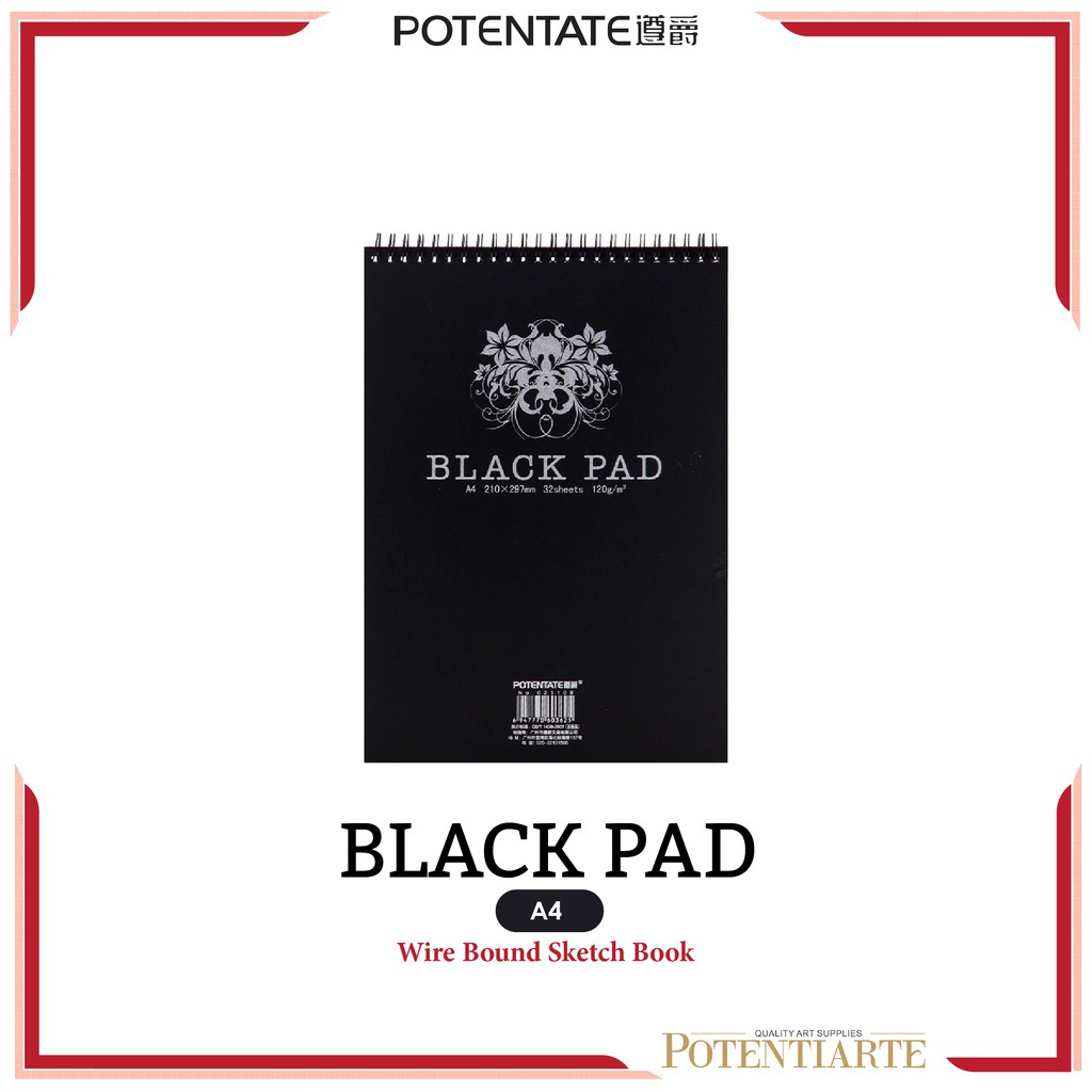 

Buku Sketsa Potentate Black Paper A4 Wire Bound Sketchbook