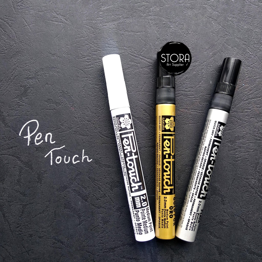 

Sakura Pen Touch Paint Marker Medium Point Set 3 colour Mettalic Metalik Painting