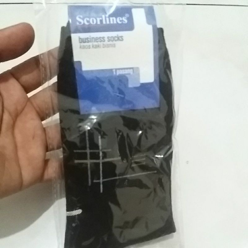 scorlines kaos kaki bisnis hitam