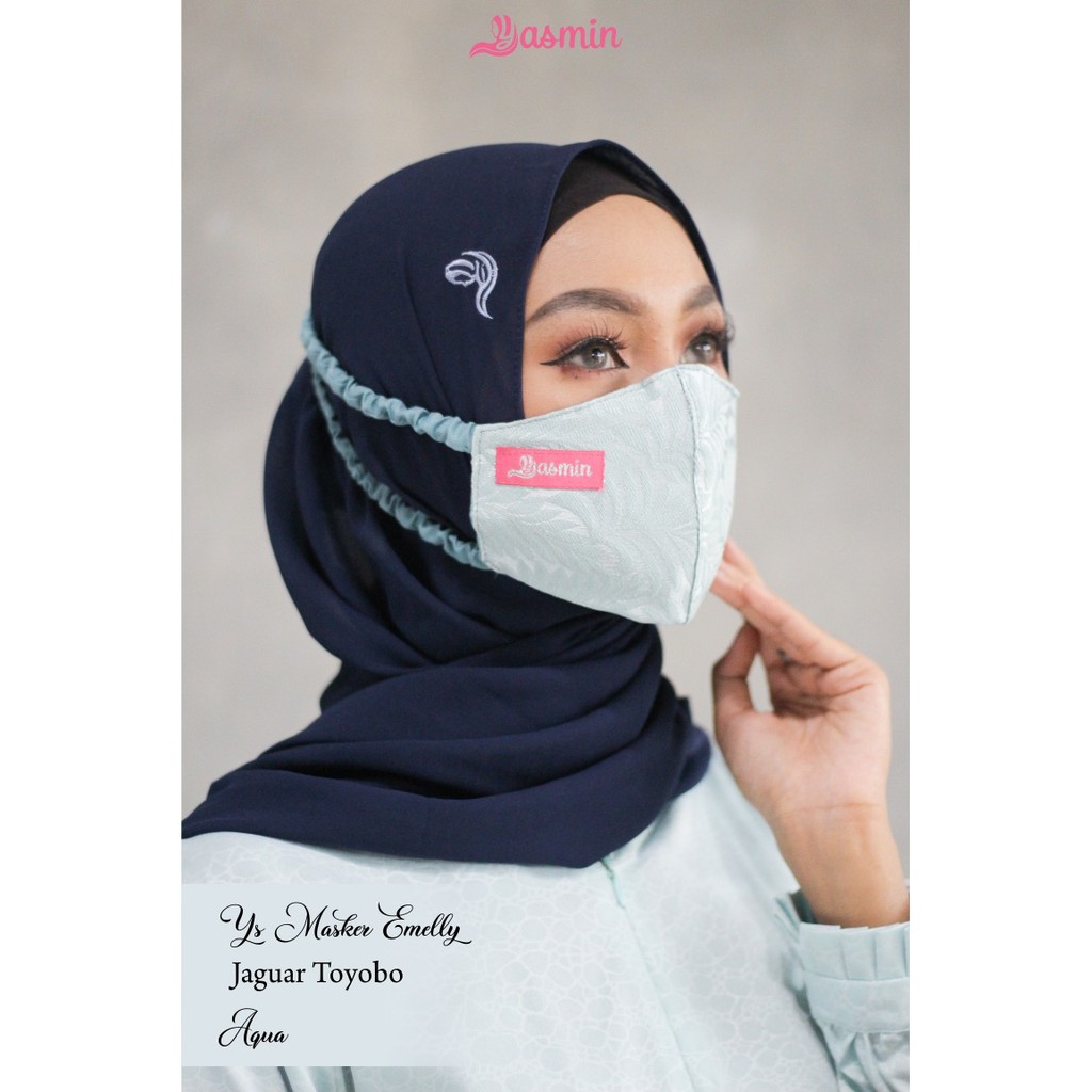 Masker Yasmin Sakura Bahan Toyobo Premium Bisa Bolak-balik