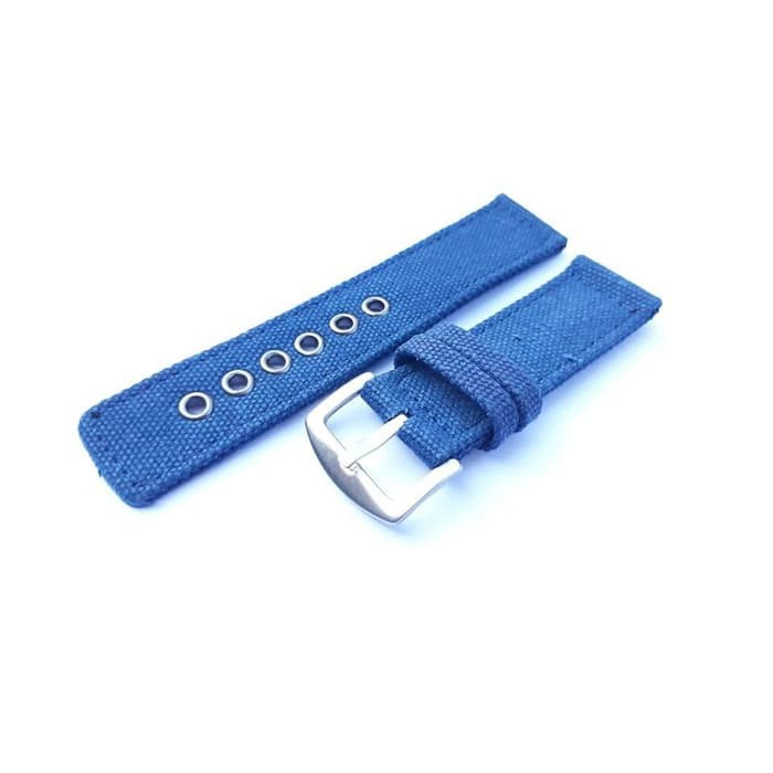 TALI JAM TANGAN CANVAS MILITARY 24MM BIRU NYLON CANVAS STRAP