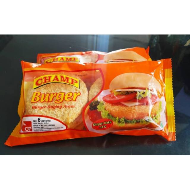 

Champ burger 315gr (6 potong)