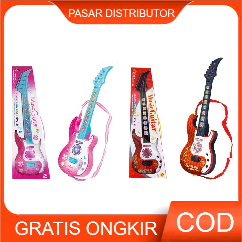 Mainan Edukasi Anak Alat Mainan Musik Gitar Elektrik Mainan Music Guitar Music gitar Musik Guitar- Musical Toy Instrument - Mainan Anak