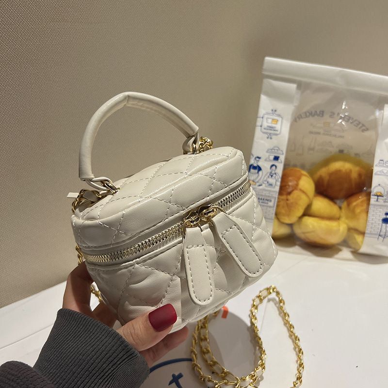 Rantai belah ketupat mini serba cocok tas kecil wanita tas ember tas Messenger portabel satu bahu