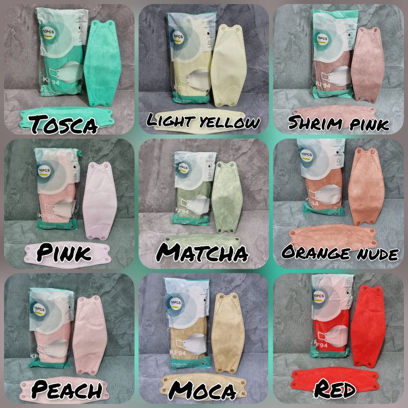 Masker Kf94 Warna Pack Hijau Isi 10 Pcs