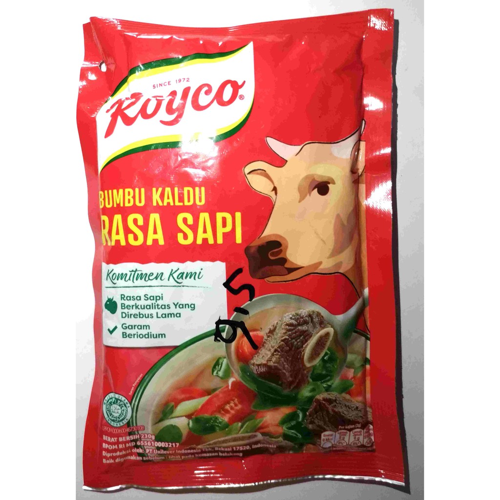 

Royco Rasa Sapi dan kemasan 230 gr