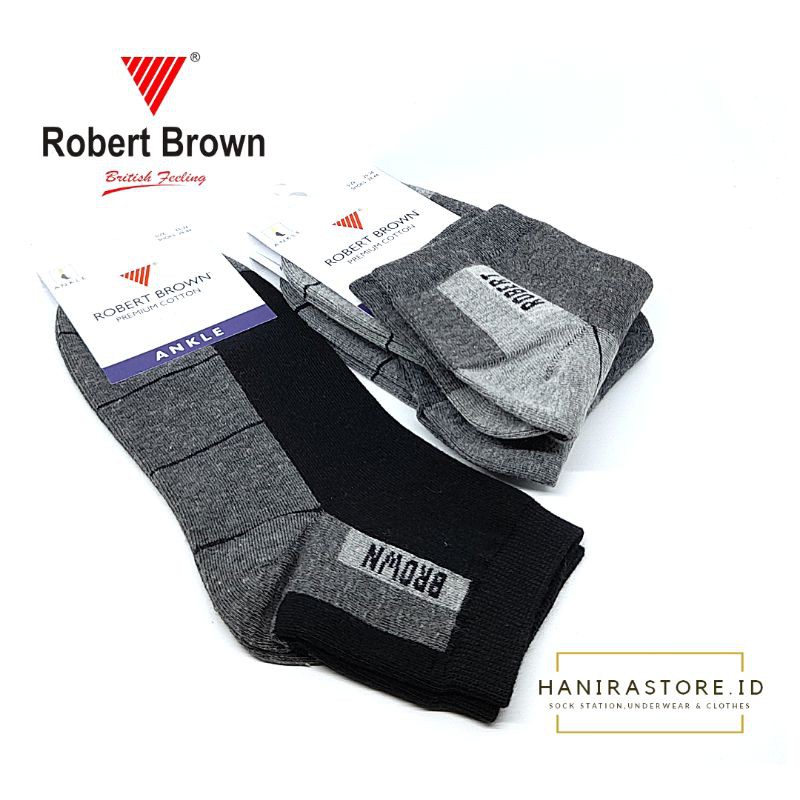 Robert Brown Kaos kaki Pria Semata Kaki - Ankle Sock - Casual - Premium Quality